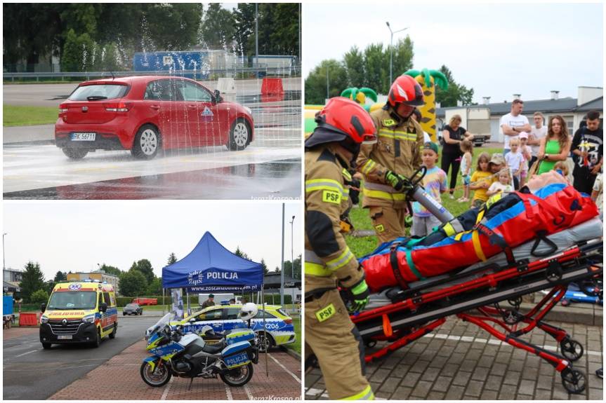 Jak bezpiecznie wyprowadzić samochód z poślizgu? Dzień otwarty w ODTJ w Krośnie [ZDJĘCIA]