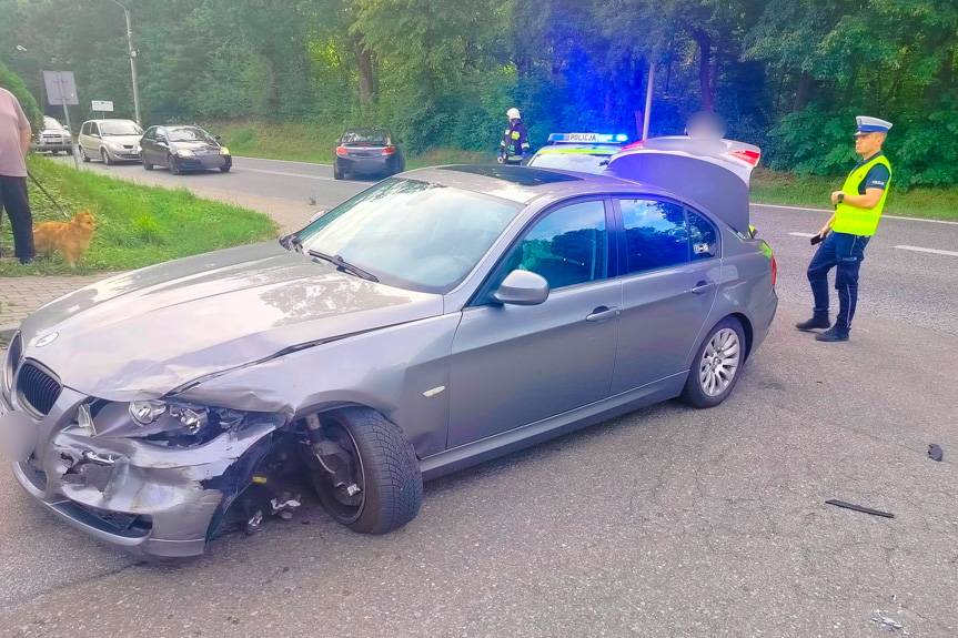 Motocyklista potrącony przez samochód