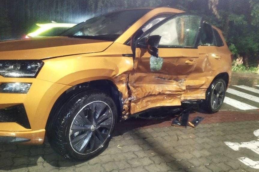 Dachowanie na skrzyżowaniu w Stalowej-Woli