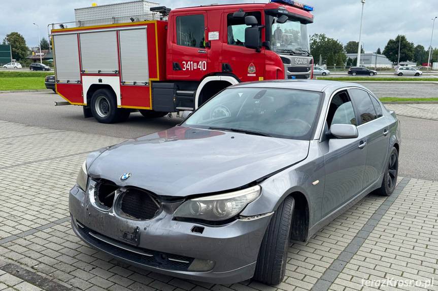 Kolizja dwóch samochodów w Krośnie