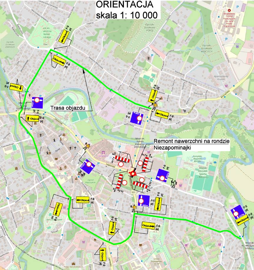 Ważne dla kierowców: utrudnienia na Rondzie Niezapominajki w Krośnie
