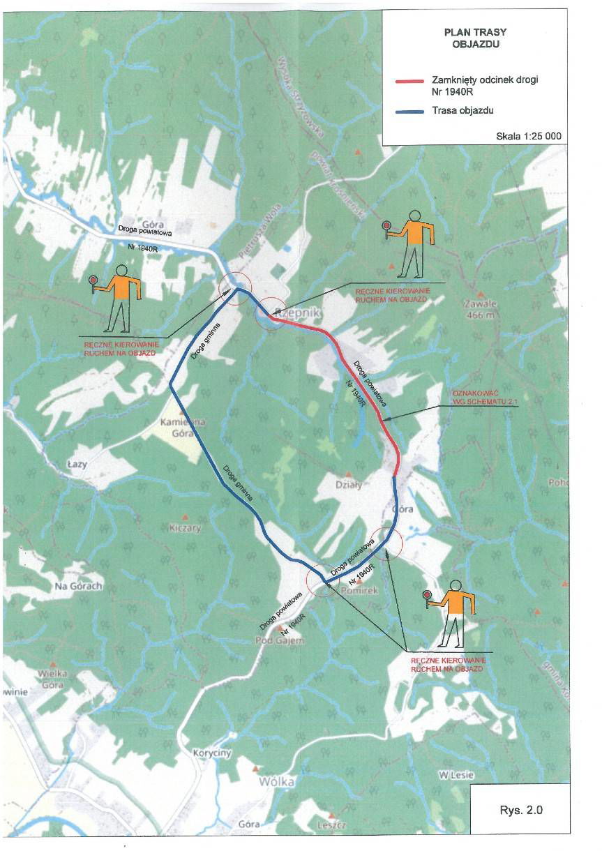Droga powiatowa w gminie Wojaszówka zostanie zamknięta