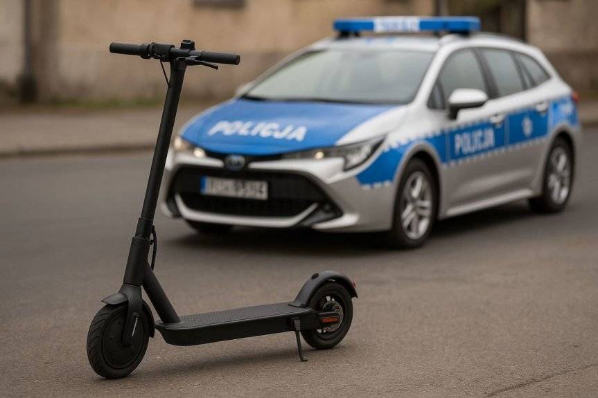 Wypadek 11-latka na hulajnodze elektrycznej