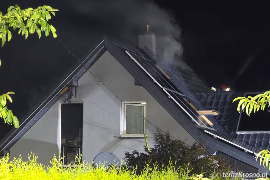 Pożar w domu w Dobieszynie
