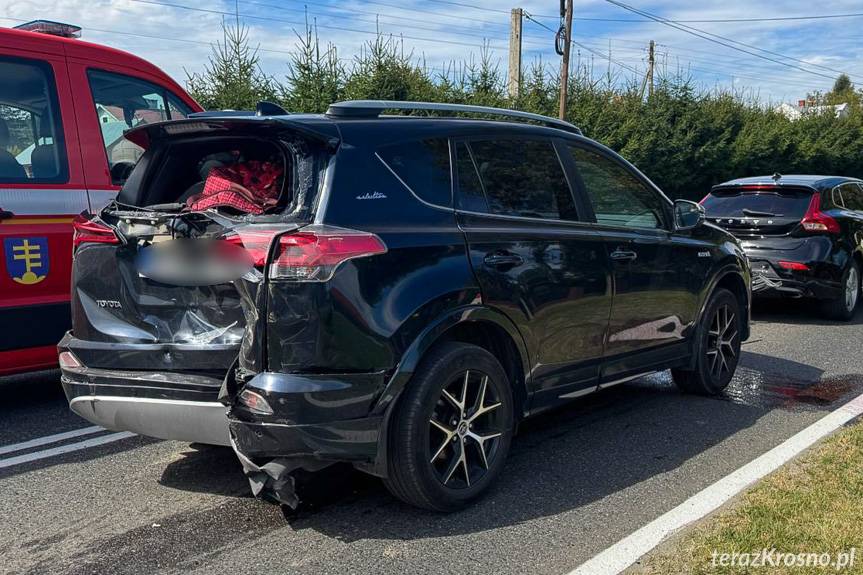 Zderzenie trzech samochodów w Ustrobnej