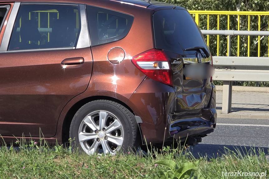 Kolizja trzech samochodów w Krośnie