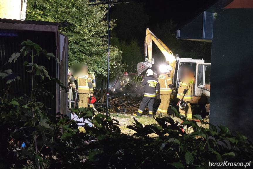 Jedlicze. Pożar drewnianej szopy