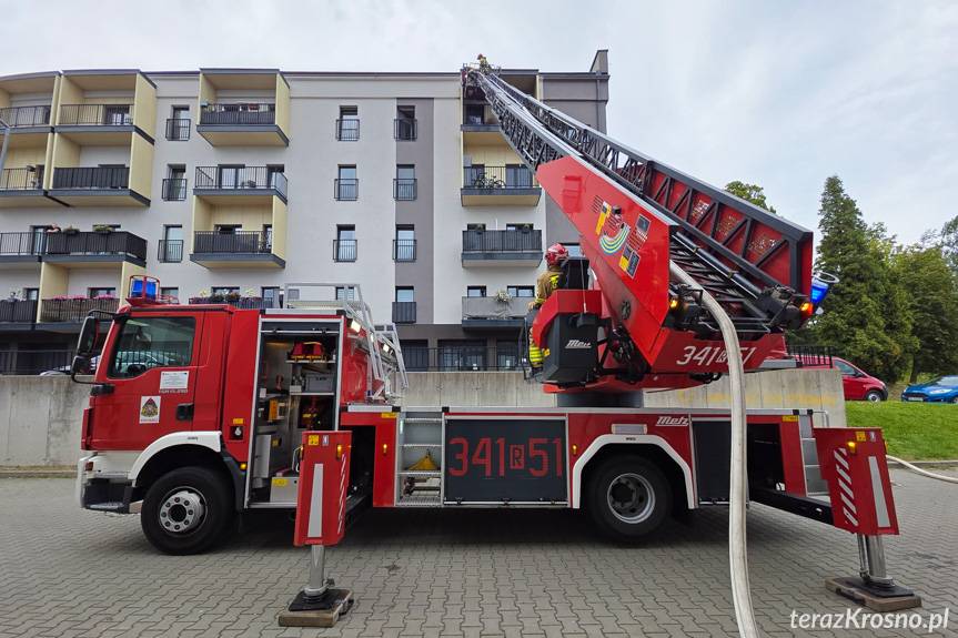 Zadymienie w mieszkaniu w Krośnie - interweniowały służby