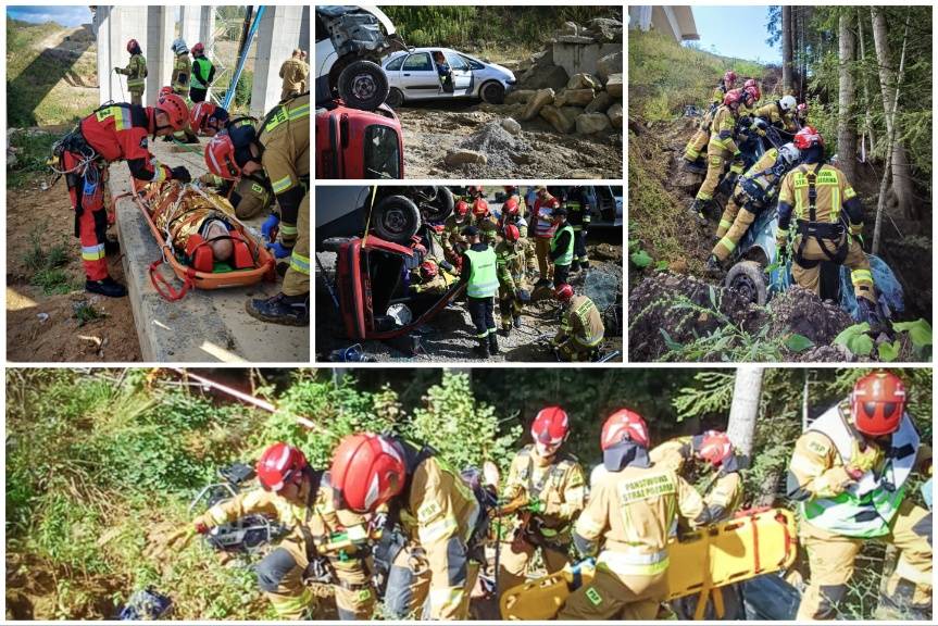 Manewry na S19 - służby ratunkowe ćwiczyły współpracę w akcji