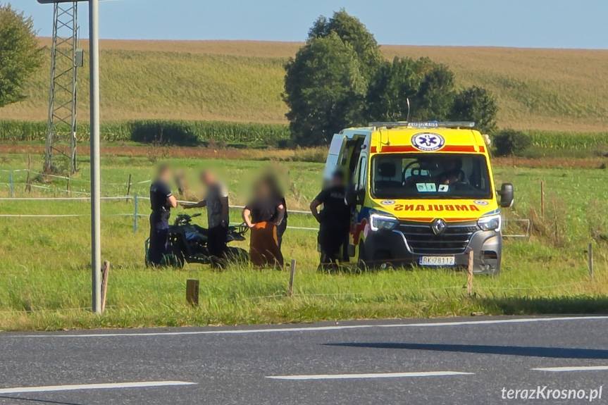 Przejażdżka quadem zakończona upadkiem. 39-latek miał 2 promile