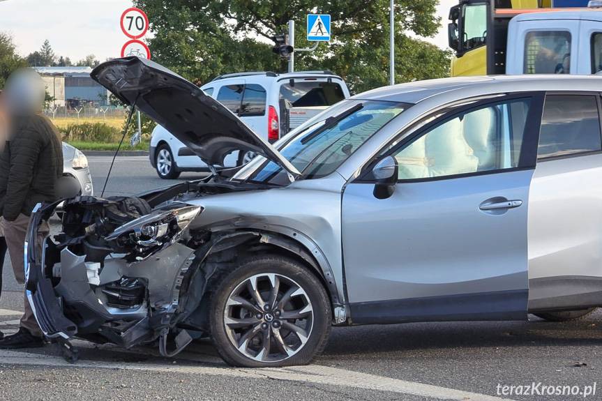 Wypadek na skrzyżowaniu w Krośnie