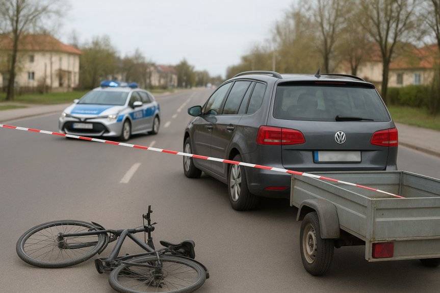 Potrącenie rowerzysty