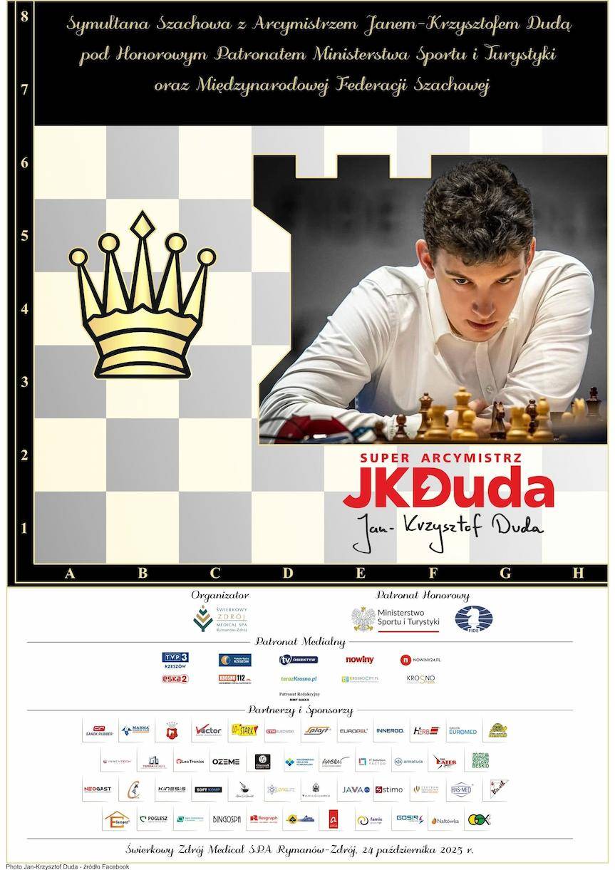 Jan-Krzysztof Duda zmierzy się z 20 przeciwnikami w Rymanowie-Zdroju