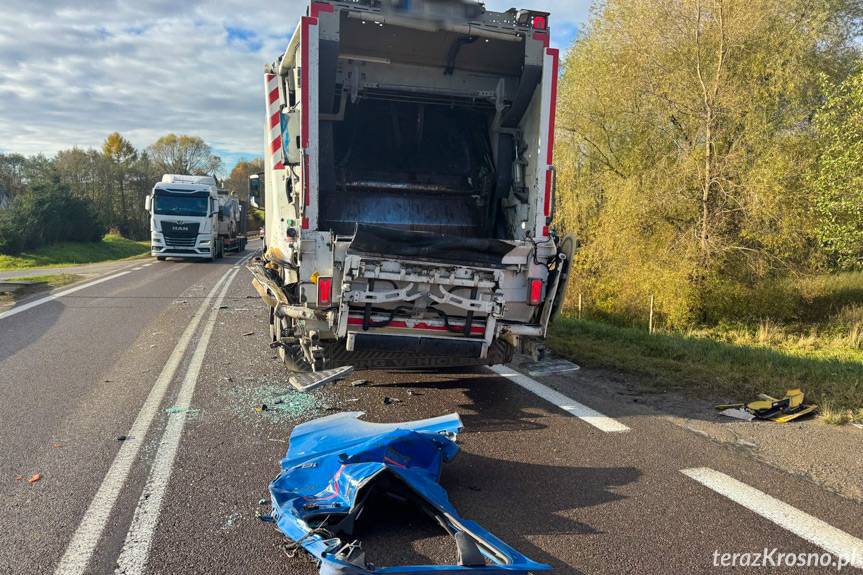 Zderzenie samochodów w Komborni