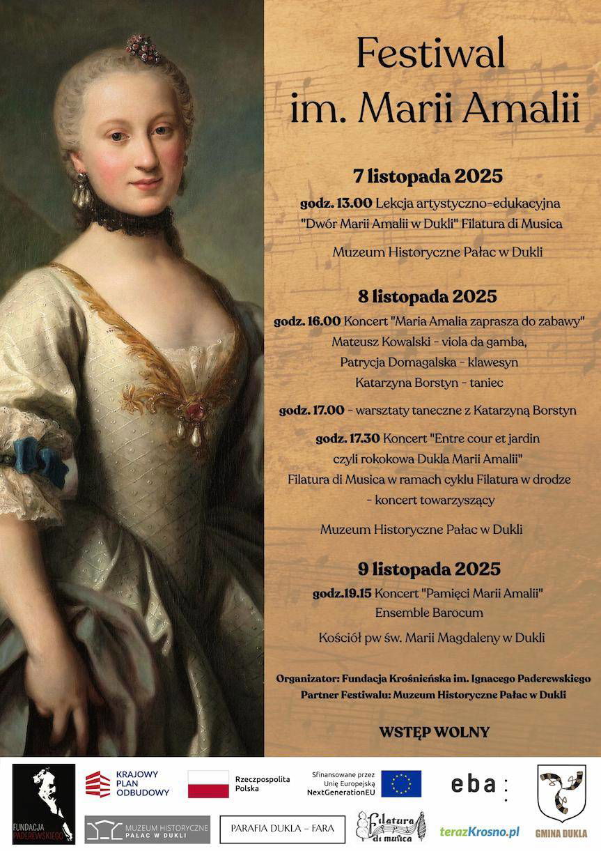 Historia, sztuka i emocje - Festiwal im. Marii Amalii zaprasza do Dukli
