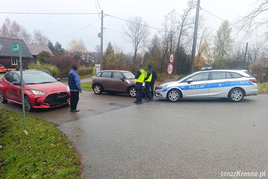 Zderzenie samochodów w Jedliczu