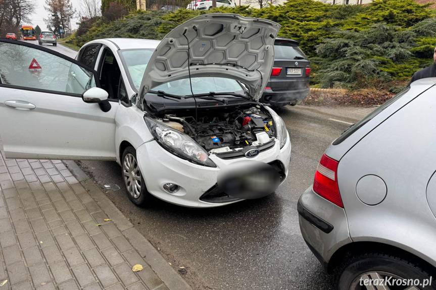 Kolizja samochodów w Targowiskach