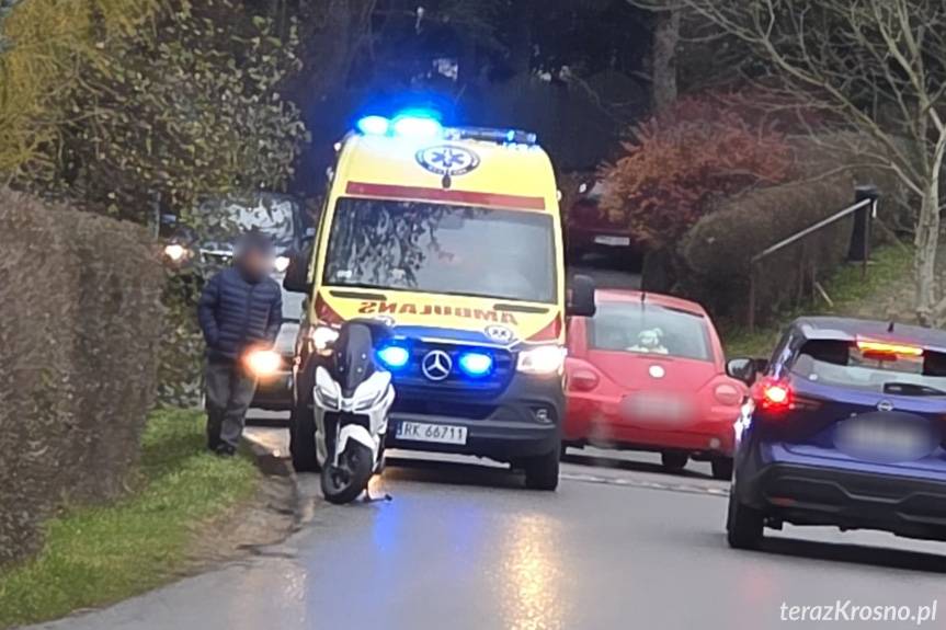 Nie zapanował nad skuterem na progu zwalniającym