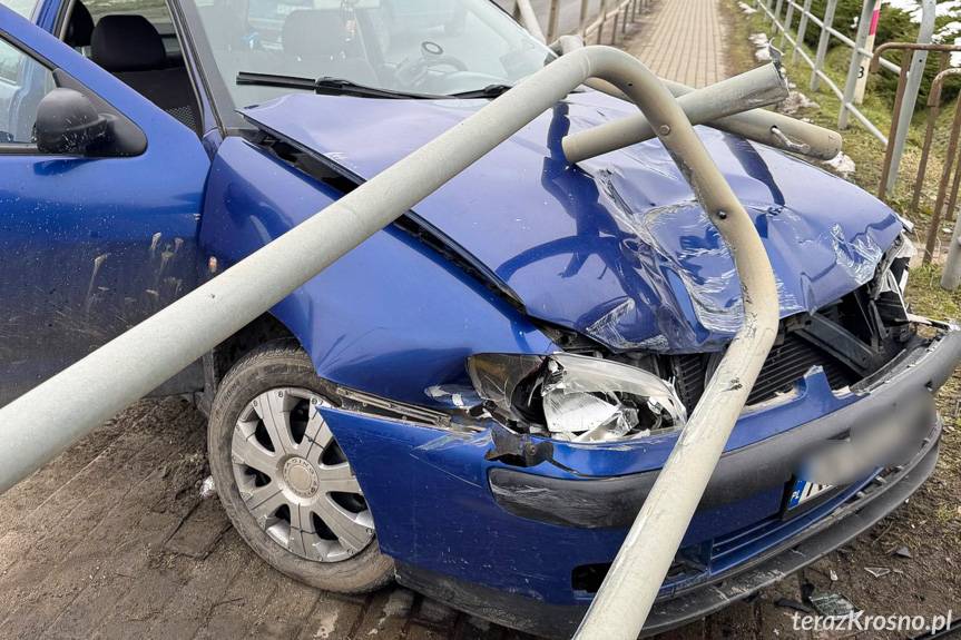 Kolizja na alei Jana Pawła II w Krośnie