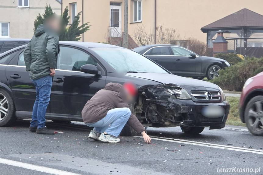 Potok. Zderzenie trzech samochodów
