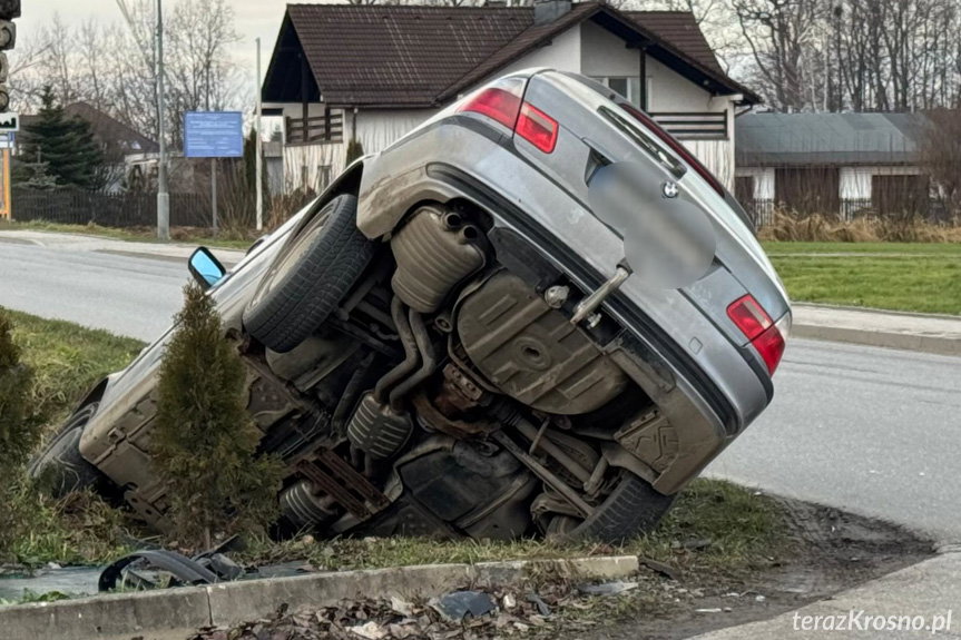 Kolizja na ul. Brzozowskiej w Krościenku Wyżnem