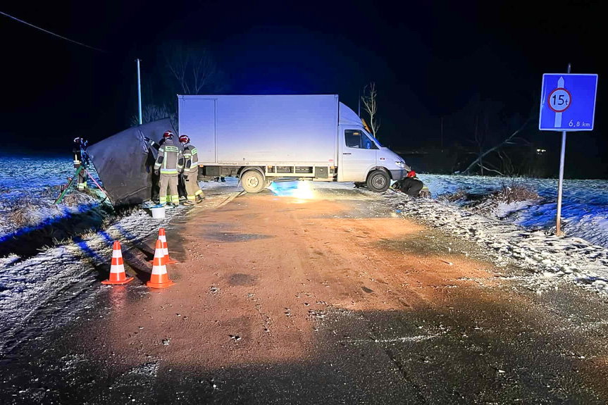 Wieczorne zdarzenie drogowe w Mszanie
