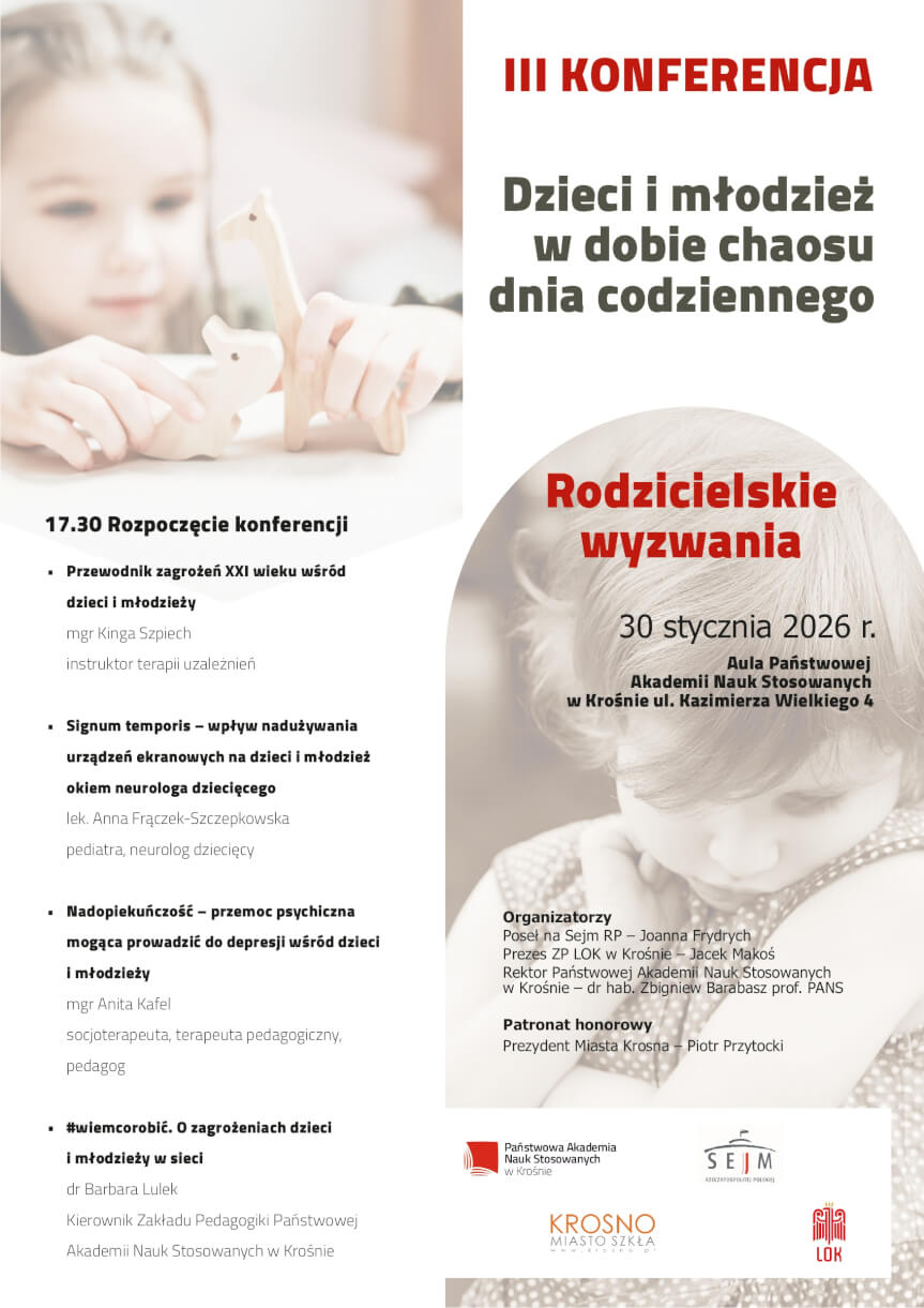 Jak chronić dzieci przed zagrożeniami XXI wieku? Konferencja dla rodziców w Krośnie