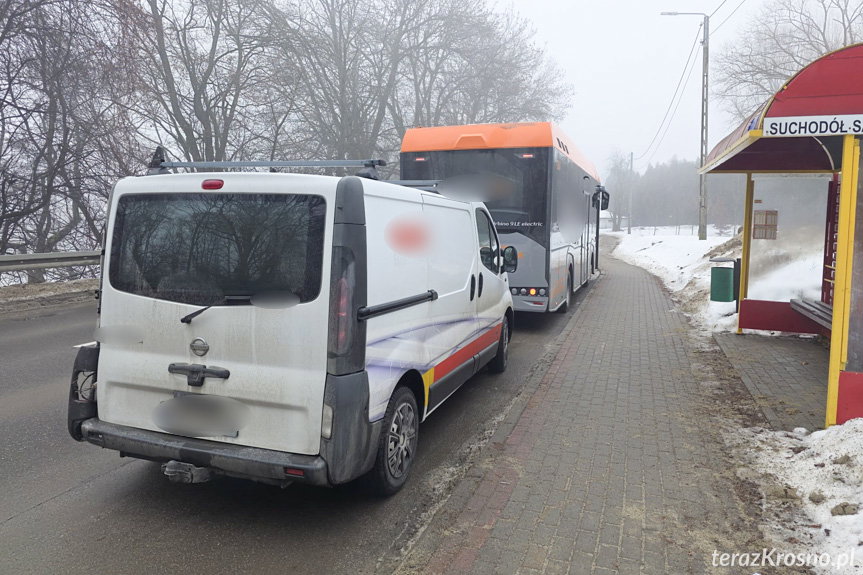 Krosno. Zderzenie autobusu z busem
