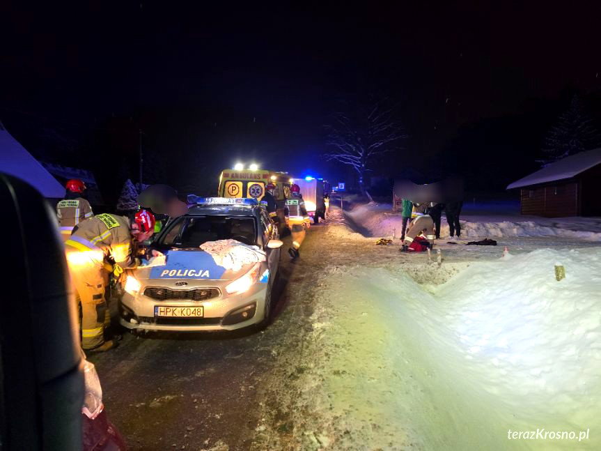 Potrącenie w Jaszczwi. Pieszy z poważnymi obrażeniami