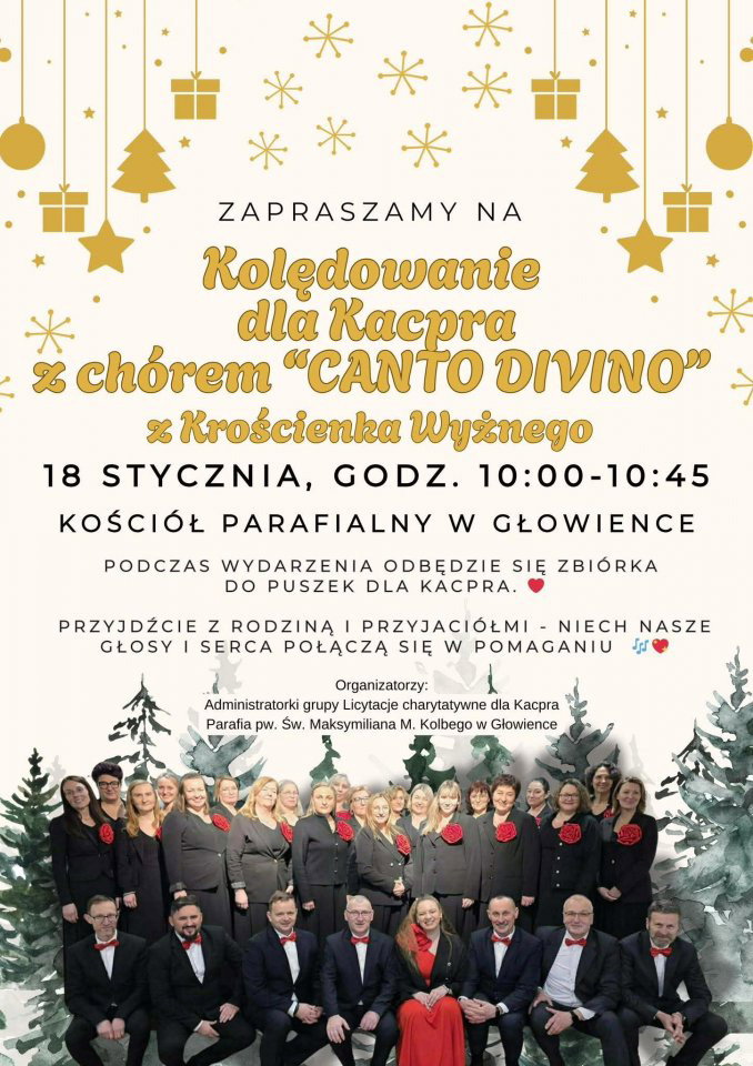 Kolędowanie w Głowience połączone ze zbiórką dla Kacpra