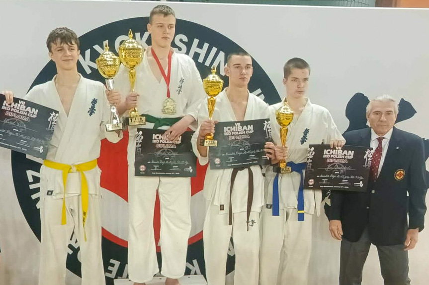 Zawodnicy Krośnieńskiego Klubu Kyokushin Karat