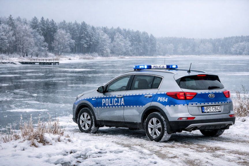 Policja ostrzega - lód nigdy nie jest jednakowo gruby