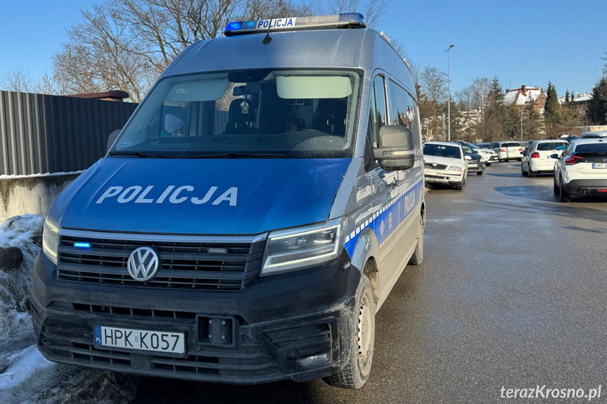 Kolizja na ulicy Niepodległości w Krośnie