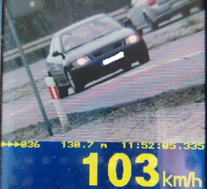 Jazda zakończona mandatem i punktami. 103 km/h w terenie zabudowanym