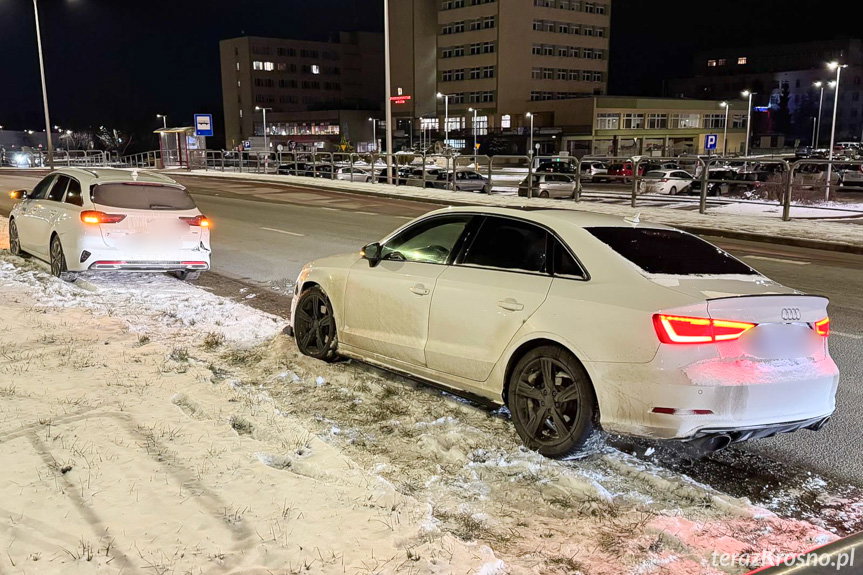 Zderzenie Audi i Kii na DK28