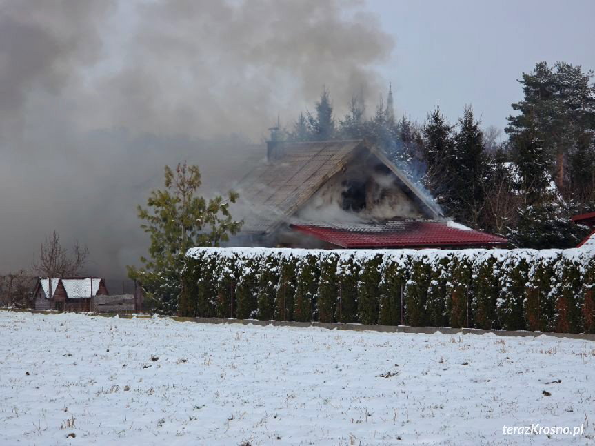 Pożar budynku w Chlebnej