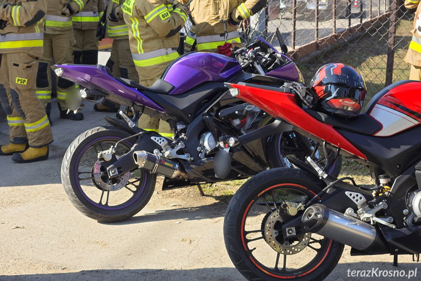 Jedlicze. Wypadek motocyklistki
