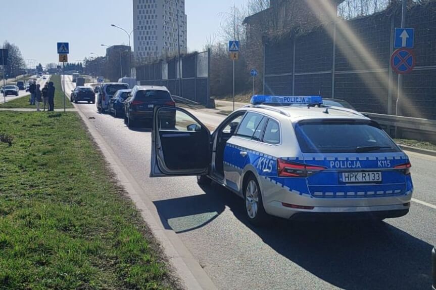 Zderzenie 4 samochodów w Rzeszowie