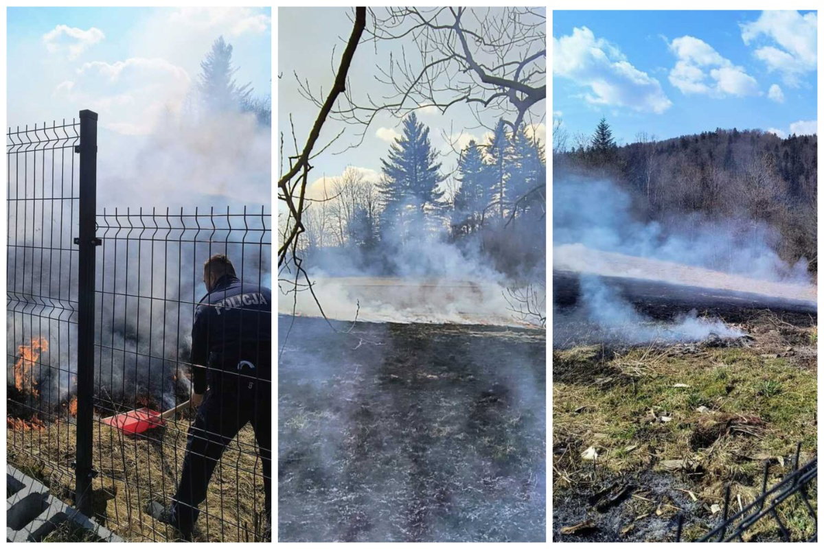 Nie było czasu na czekanie - policjanci ruszyli gasić pożar