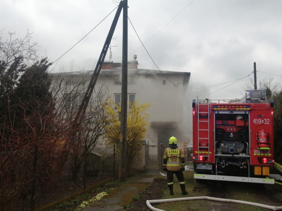 Pożar domu w Trześniowie