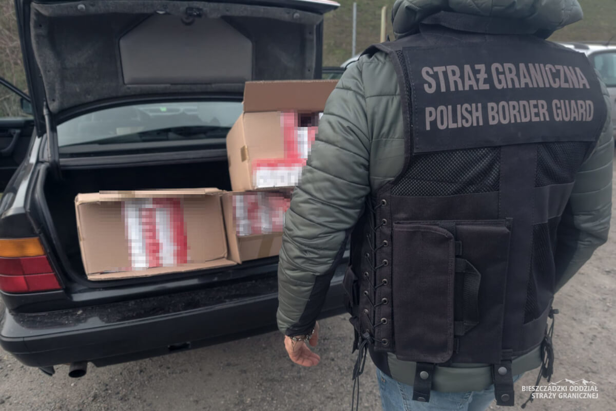 48-latek przewoził tysiące paczek papierosów bez polskich znaków akcyzy