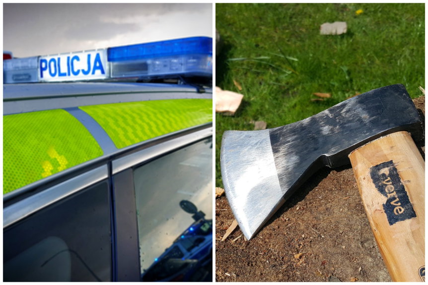 Siekiera w ręku i atak na policjantów - 49-latek teraz odpowie przed sądem