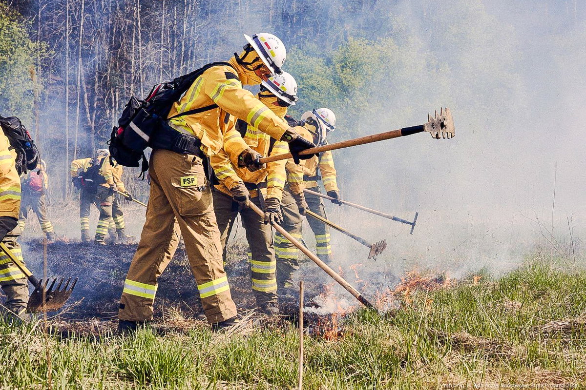 Strażacy z Podkarpacia na manewrach w powiecie leskim