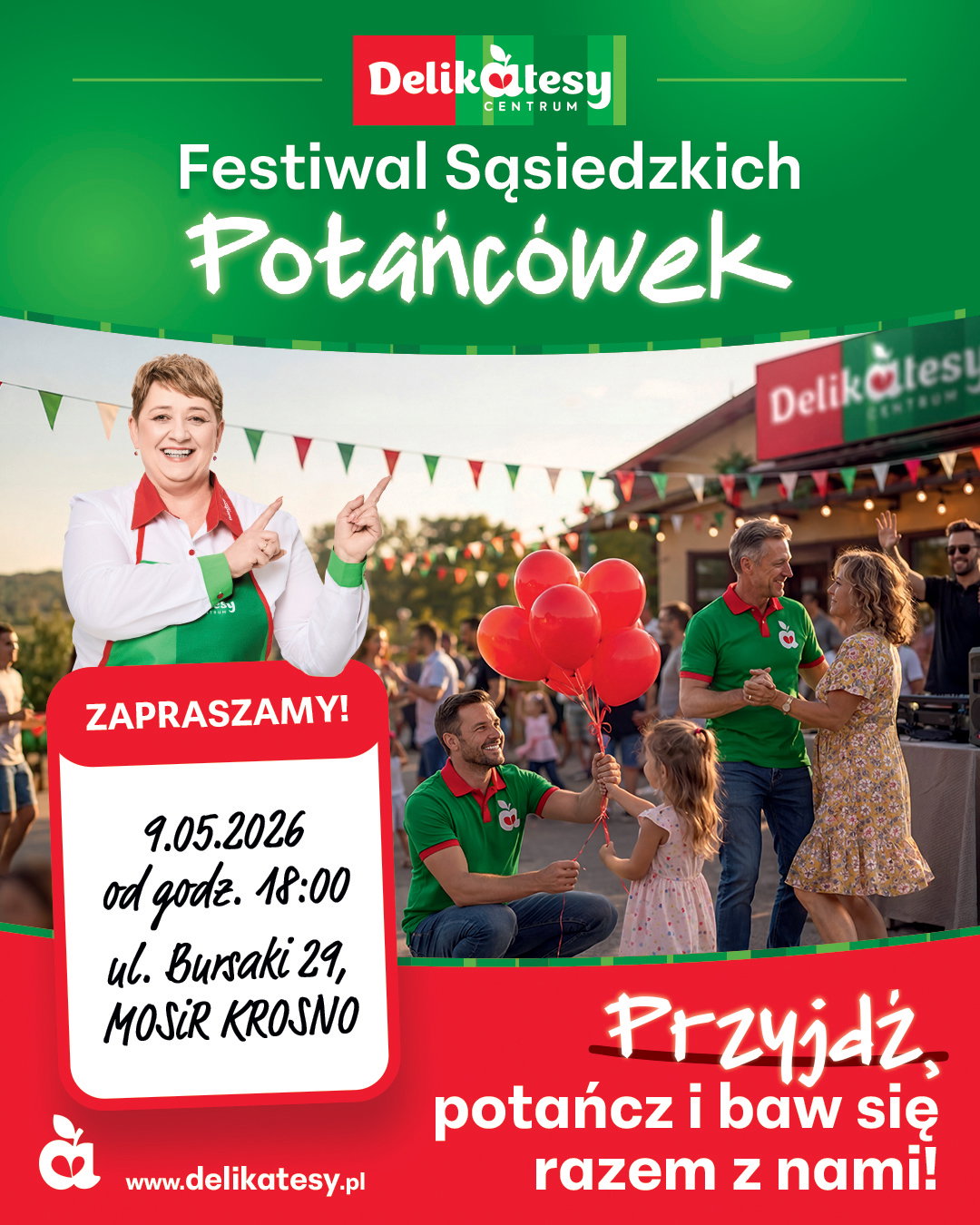 Sąsiedzka potańcówka pod gołym niebem w Krośnie