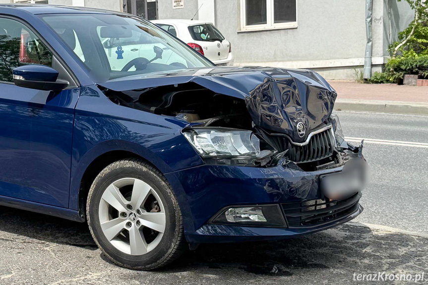 Kolizja na Piłsudskiego w Krośnie