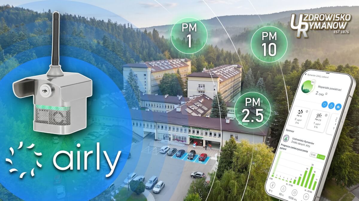 Czujnik powietrza na sanatorium Zimowit w Rymanowie-Zdroju