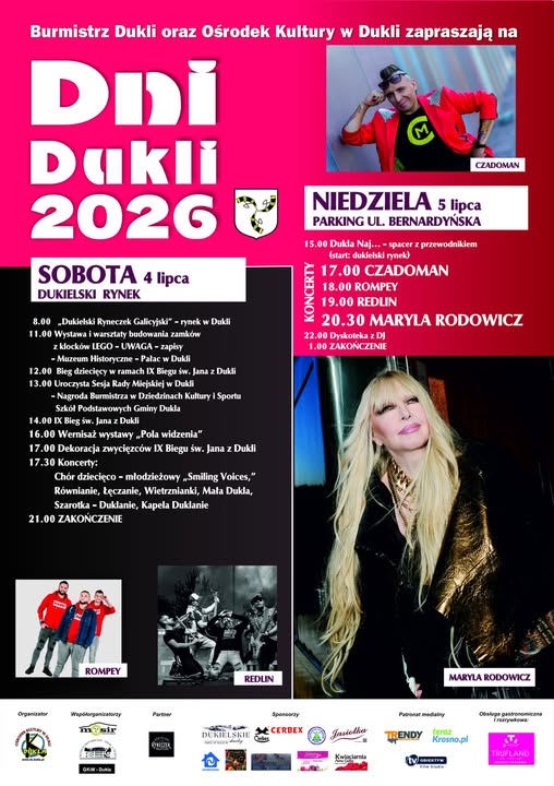 Dni Dukli 2026 - dwa dni muzyki, sportu i zabawy