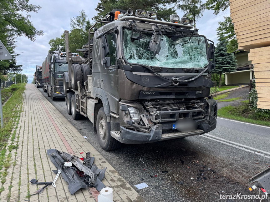 Zderzenie dwóch samochodów ciężarowych