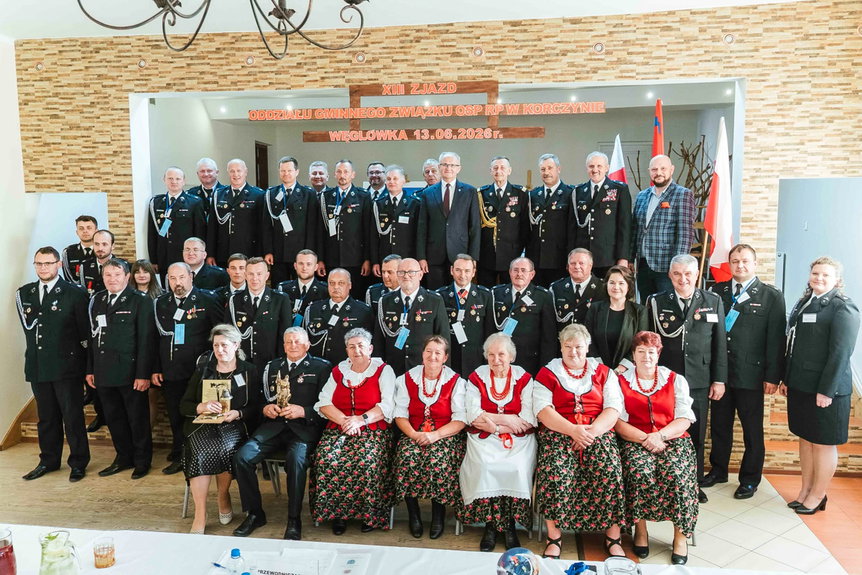 Podziękowania, odznaczenia i wybór władz podczas zjazdu OSP w gminie Korczyna