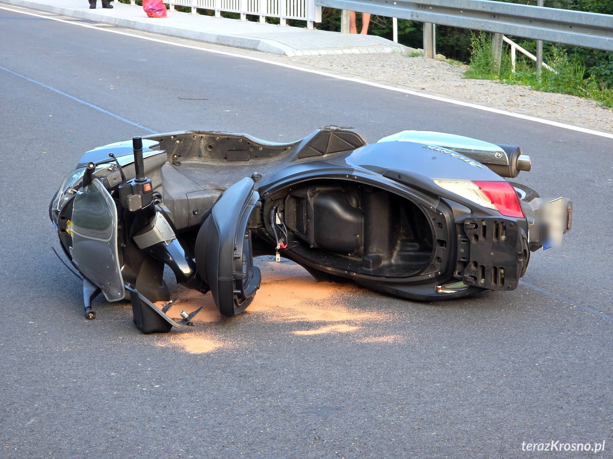 Groźny wypadek w Tylawie. Motocyklista w ciężkim stanie